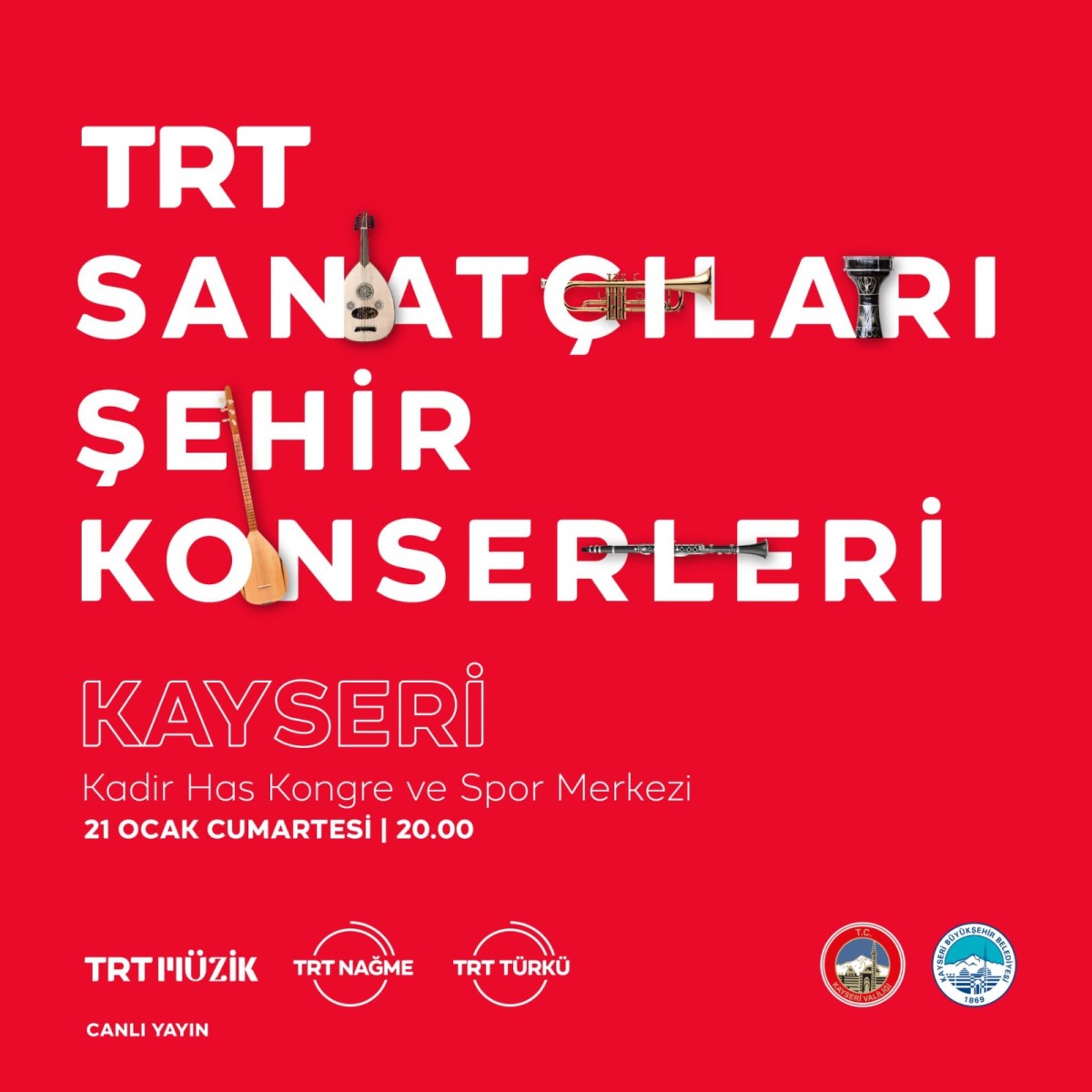 VALİLİK VE BÜYÜKŞEHİR İŞ BİRLİĞİNDE TRT SANATÇILARI ŞEHİR KONSERİ