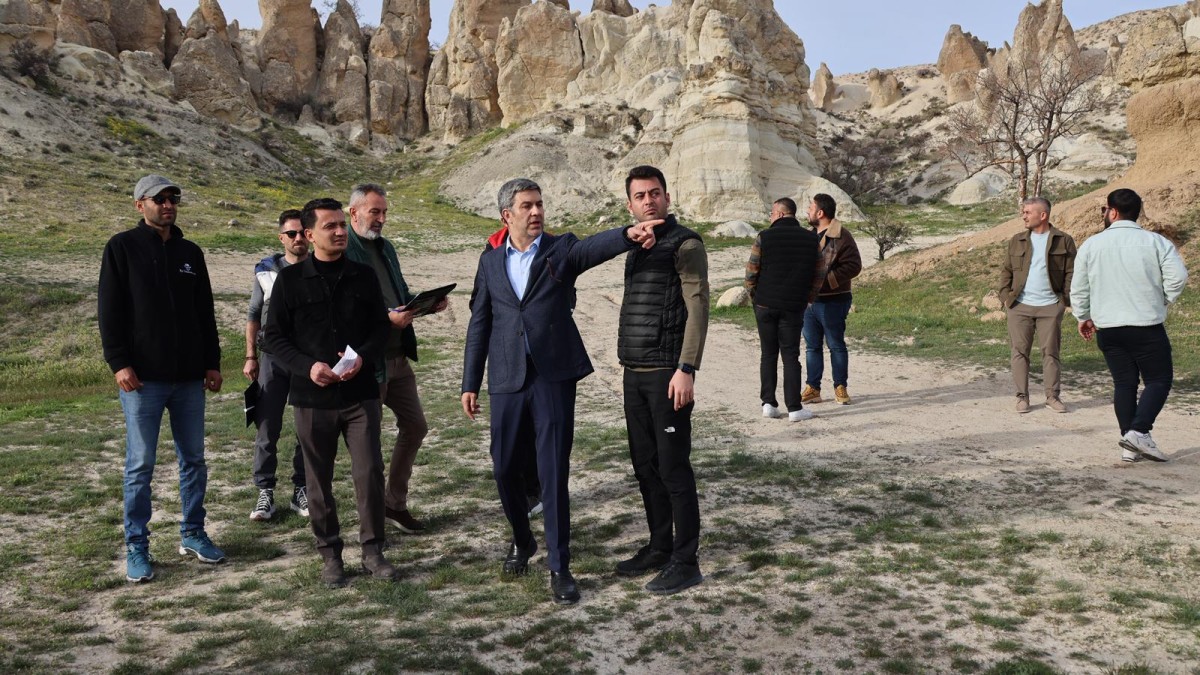 Kapadokya Alan Başkanı Aslanbay, CİP safari parkur alanları düzenlemesini inceledi 